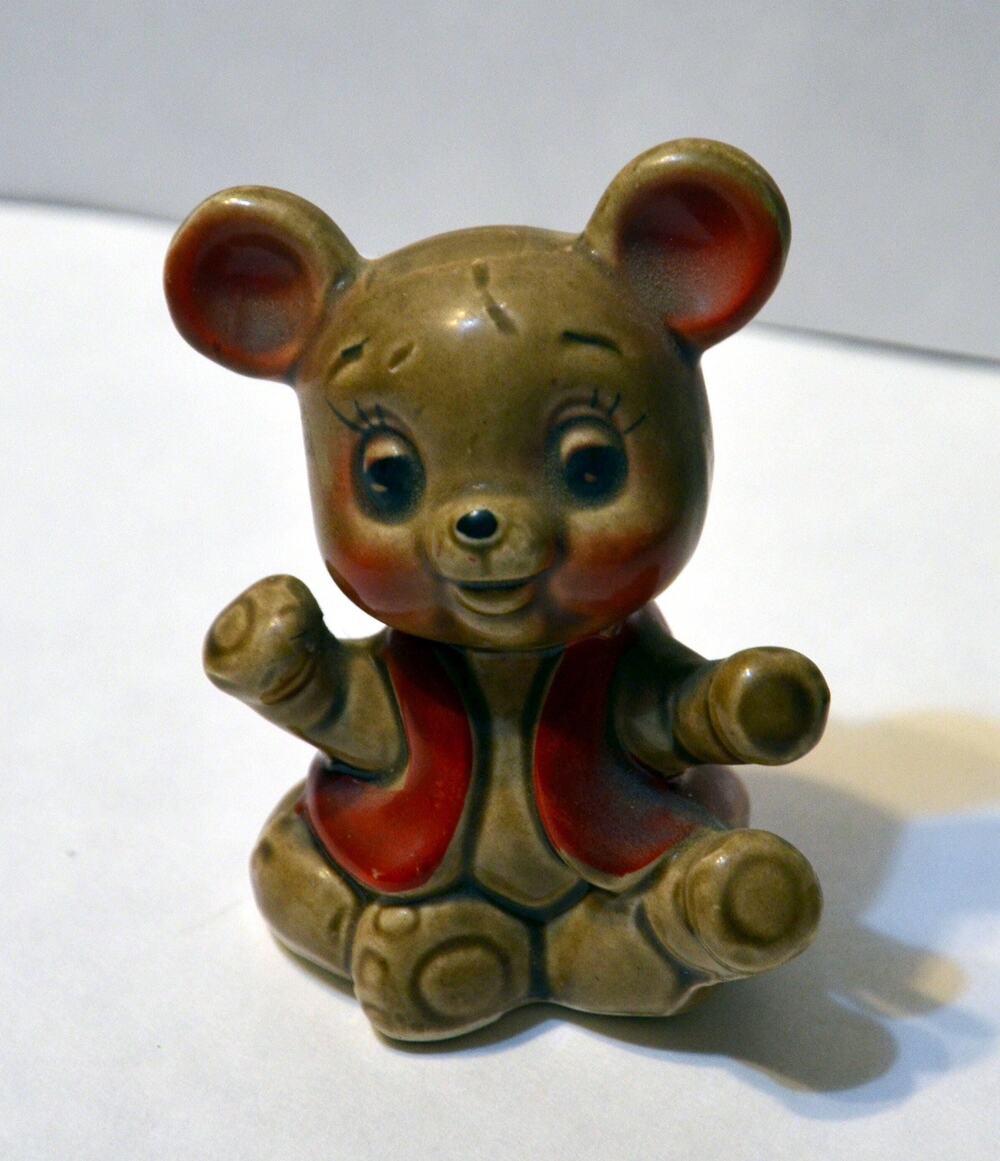 Teddy Bear Figurine Frisco Golden Gate Co. Japan Cute 3.5" tall